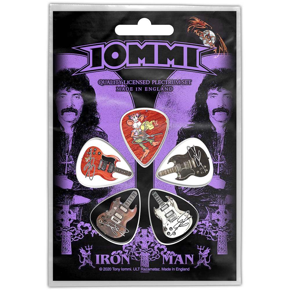 Tony Iommi - Iron Man Plectrum - Set van 5 - Multicolours